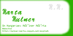 marta mulner business card